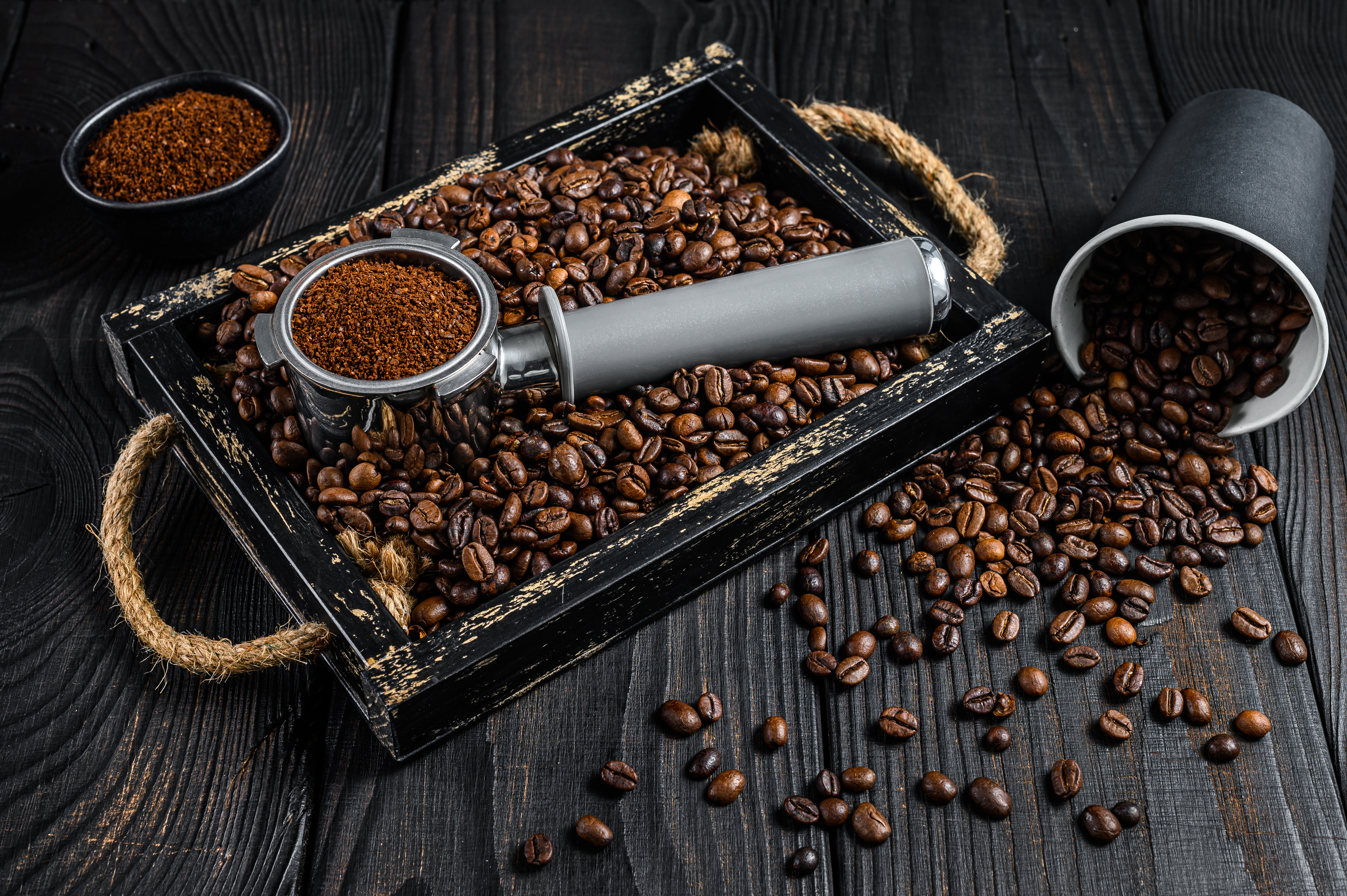 Coffee beans background